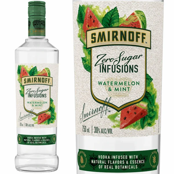 SMIRNOFF ZERO SUGAR WATERMELON MINT VODKA 750ML
