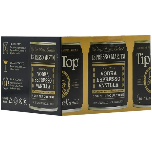 Tip Top Cocktails Espresso Martini 4pk 100ml Can