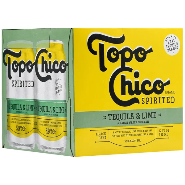 Topo Chico Spirited Tequila & Lime 4pk 12oz Can