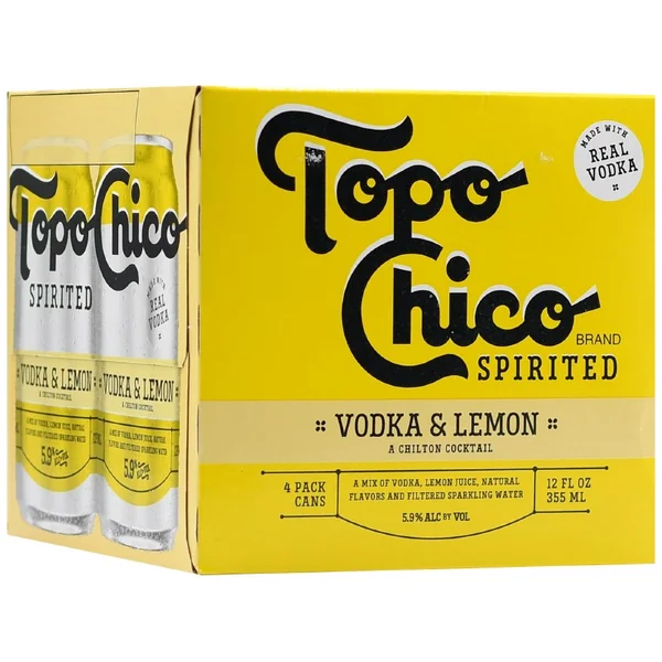 Topo Chico Spirited Vodka & Lemon 4pk 12oz Can