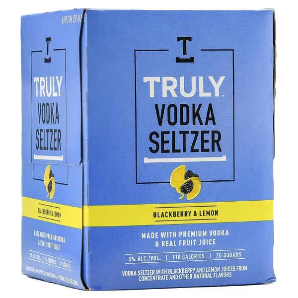 Truly Blackberry Lemon Vodka Seltzer 4pk 12oz Can