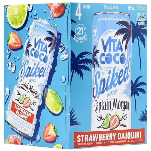 Vita Coco Spiked Strawberry Daiquiri 4pk 12oz Can