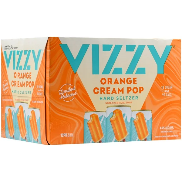 Vizzy Orange Cream Pop 12pk 12oz Can
