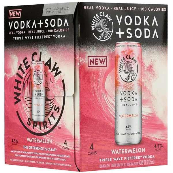 White Claw Vodka Soda Watermelon 4pk 12oz Can