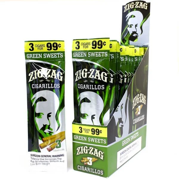 Zig Zag Foil Pouch Cigarillos - Green Sweet